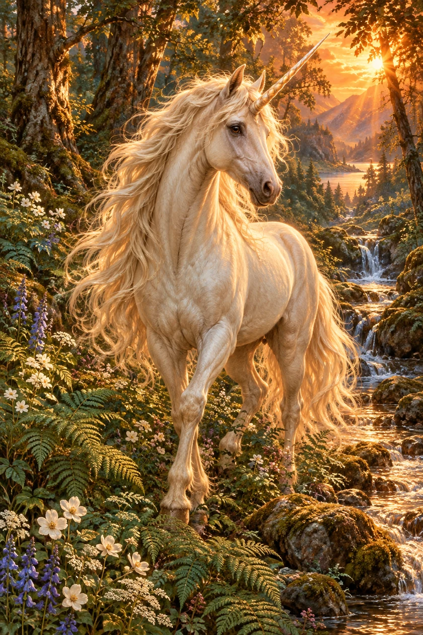 La licorne du sous-bois